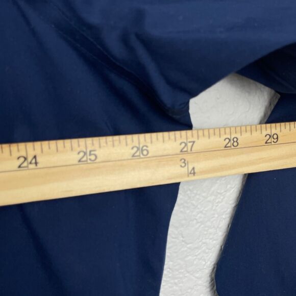 Foxcroft Tunic Top Shirt Blouse Size 24W Blue Non Iron Stretch Pockets Button Up - Picture 7 of 9